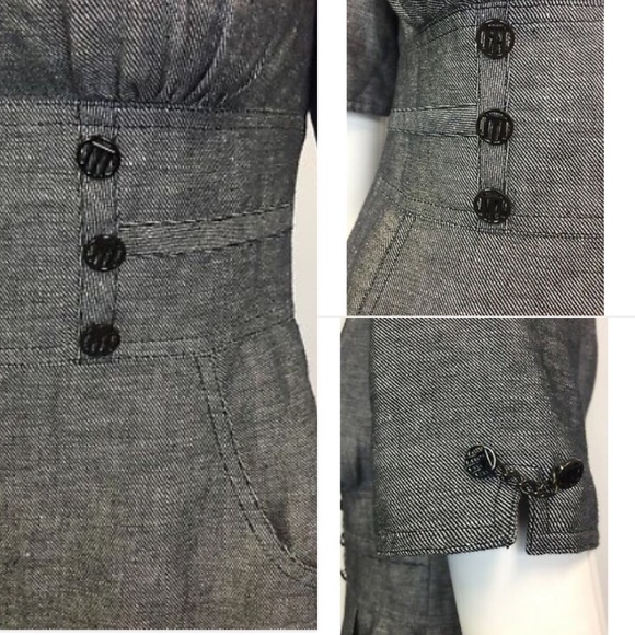 TAHARI ASL Linen Cotton Sheath Dress - Picture 7 of 8